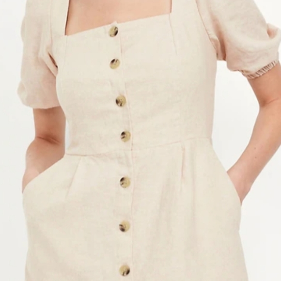 Old Navy Beige Button-Down Dress - Picture 4 of 5